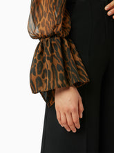 Charger l&#39;image dans la galerie, Leopard print bussy-bow shirt - Nina Ricci
