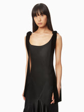 Load image into Gallery viewer, Long satin dress in black - Nina Ricci
