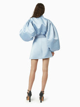 Load image into Gallery viewer, Mini a-line satin skirt in blue - Nina Ricci
