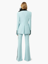 Charger l&#39;image dans la galerie, Flared tuxedo pants in light blue - Nina Ricci
