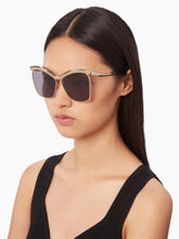 Load image into Gallery viewer, High-tide oversize shiny rose gold Sunglasses
