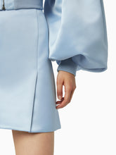 Load image into Gallery viewer, Mini a-line satin skirt in blue - Nina Ricci
