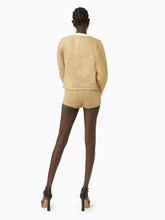 Charger l&#39;image dans la galerie, Metallic knit cardigan in gold - Nina Ricci
