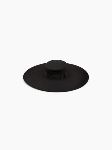 SMALL FELT WOOL CAPELINE IN BLACK - Nina Ricci