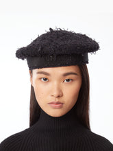 Charger l&#39;image dans la galerie, TWEED BERET WITH NINA RICCI LOGO - NINA RICCI
