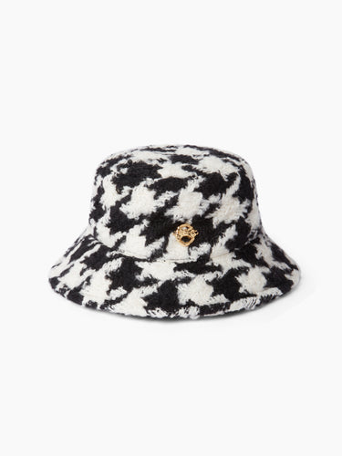 HOUNDSTOOTH BUCKET HAT IN WHITE AND BLACK - Nina Ricci