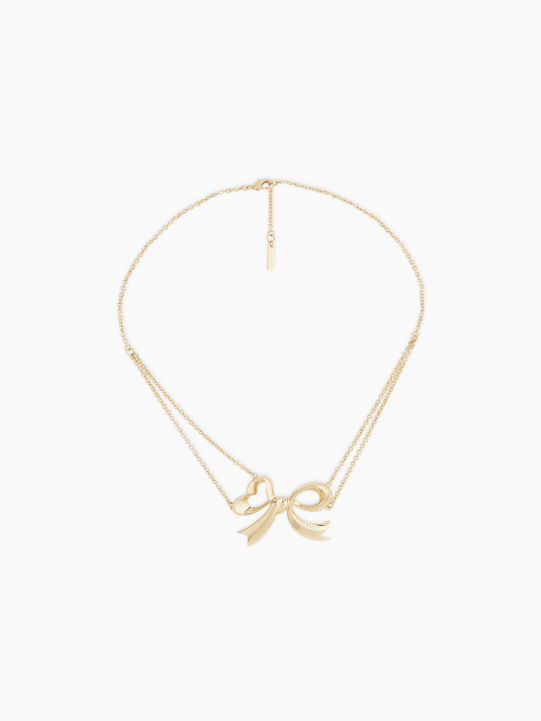 DOUBLE CHAIN BOW NECKLACE