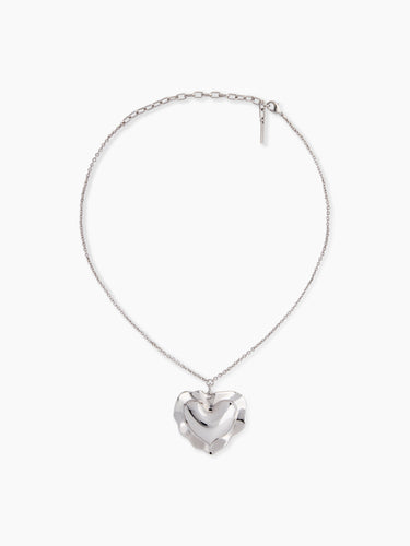 CUSHION HEART NECKLACE IN SILVER - Nina Ricci