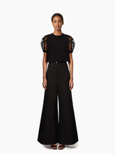 Charger l&#39;image dans la galerie, FLARED DENIM PANTS IN BLACK - Nina Ricci
