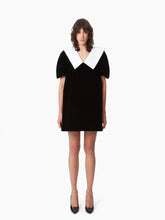 Charger l&#39;image dans la galerie, VELVET BABYDOLL DRESS IN BLACK - Nina Ricci
