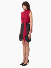 Load image into Gallery viewer, TAFFETA BOW PEPLUM MIDI SKIRT
