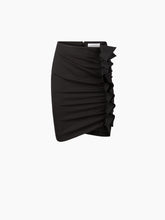 Charger l&#39;image dans la galerie, DRAPED MIDI SKIRT IN BLACK - Nina Ricci
