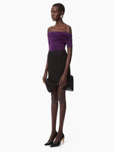 Charger l&#39;image dans la galerie, MIDI SKIRT WITH LACE BOW IN BLACK - Nina Ricci
