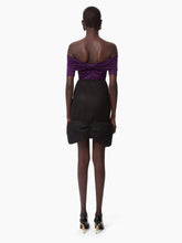 Charger l&#39;image dans la galerie, MIDI SKIRT WITH LACE BOW IN BLACK - Nina Ricci
