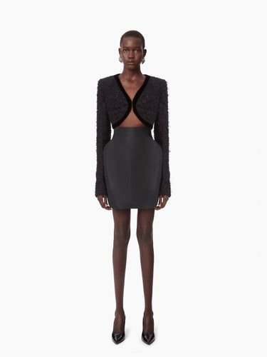 TAFFETA HIGH-WAISTED MINI SKIRT - NINA RICCI