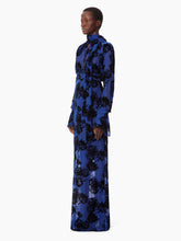 Charger l&#39;image dans la galerie, DEVOURE VELVET LONG SKIRT IN BLUE - Nina Ricci
