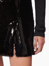 Cargar imagen en el visor de la galería, SEQUIN MINI SKIRT IN BLACK - Nina Ricci
