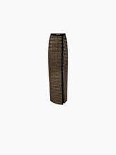 Charger l&#39;image dans la galerie, LONG HOUNDSTOOTH TWEED SKIRT - NINA RICCI
