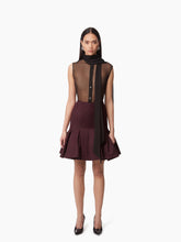 Charger l&#39;image dans la galerie, WOOL PEPLUM MIDI SKIRT IN RED - Nina Ricci
