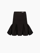 Charger l&#39;image dans la galerie, WOOL PEPLUM MIDI SKIRT IN BLACK - Nina Ricci
