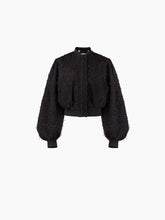 Charger l&#39;image dans la galerie, CROPPED BOMBER IN TWEED IN BLACK - Nina Ricci
