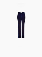 Charger l&#39;image dans la galerie, FLUID VELVET STRAIGHT PANTS IN BLUE - NINA RICCI
