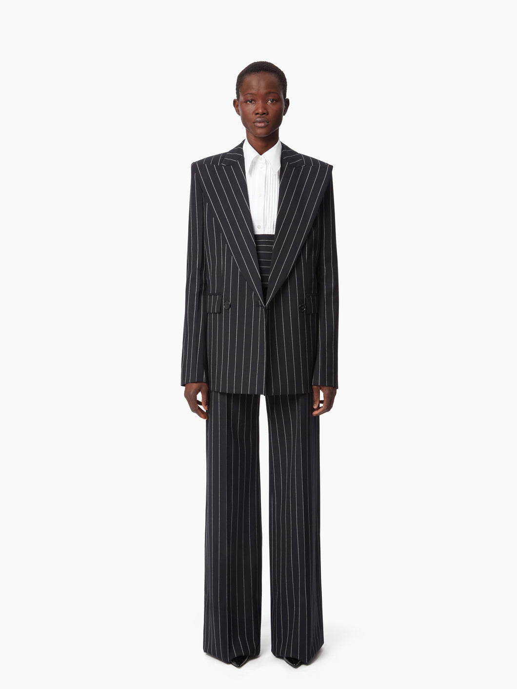 WIDE LEG PINSTRIPE PANTS - NINA RICCI