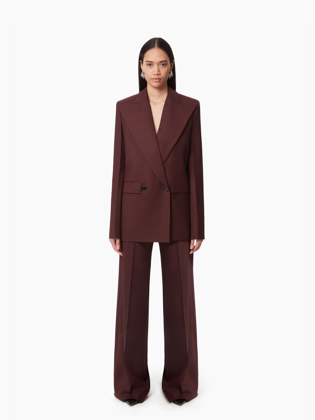 WIDE LEG WOOL GABARDINE PANTS - Nina Ricci