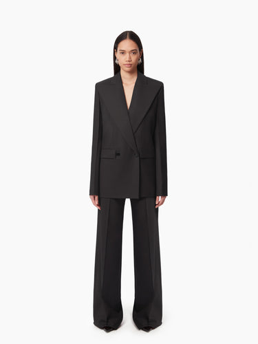 WIDE LEG WOOL GABARDINE PANTS - Nina Ricci