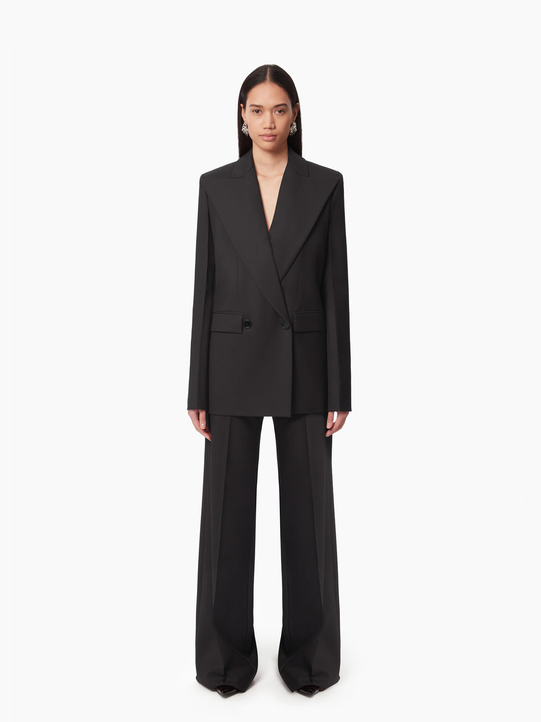 WIDE LEG WOOL GABARDINE PANTS - Nina Ricci