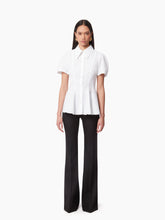 Charger l&#39;image dans la galerie, WOOL FLARED TAILORED PANTS IN BLACK  - Nina Ricci
