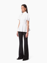 Charger l&#39;image dans la galerie, WOOL FLARED TAILORED PANTS IN BLACK - Nina Ricci
