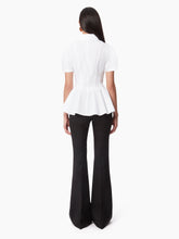 Charger l&#39;image dans la galerie, WOOL FLARED TAILORED PANTS IN BLACK - Nina Ricci
