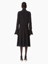 Charger l&#39;image dans la galerie, HIGH NECK MIDI DRESS IN BLACK - Nina Ricci
