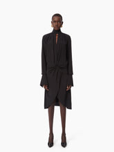 Charger l&#39;image dans la galerie, HIGH NECK MIDI DRESS IN BLACK - Nina Ricci
