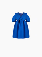 Charger l&#39;image dans la galerie, TAFFETA BABYDOLL DRESS IN BLUE - Nina Ricci
