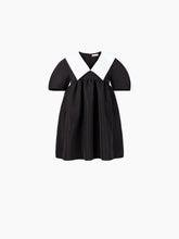 Charger l&#39;image dans la galerie, TAFFETA BABYDOLL DRESS IN BLACK - Nina Ricci
