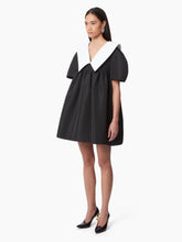 Charger l&#39;image dans la galerie, TAFFETA BABYDOLL DRESS IN BLACK - Nina Ricci
