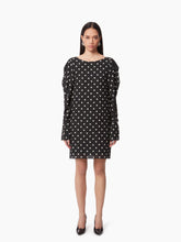 Charger l&#39;image dans la galerie, MINI DRESS WITH RUCHED SLEEVES IN BLACK - Nina Ricci
