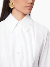 Charger l&#39;image dans la galerie, SHIRT DRESS IN COTTON POPLIN IN WHITE - Nina Ricci
