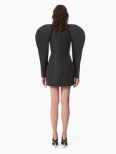 Cargar imagen en el visor de la galería, MINI DRESS WITH LONG COCOON SLEEVES IN BLACK - Nina Ricci
