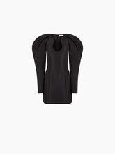 Cargar imagen en el visor de la galería, MINI DRESS WITH LONG COCOON SLEEVES IN BLACK - Nina Ricci
