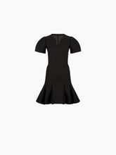 Charger l&#39;image dans la galerie, PEPLUM DRESS IN WOOL IN BLACK - Nina Ricci
