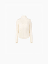 Cargar imagen en el visor de la galería, TURTLENECK SWEATER IN TWISTED WOOL IN BEIGE - Nina Ricci
