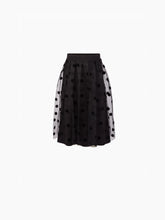 Charger l&#39;image dans la galerie, PLEATED SKIRT IN POLKA-DOT TULLE IN BLACK - Nina Ricci
