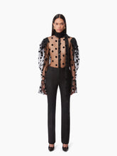 Load image into Gallery viewer, PUSSY-BOW POLKA-DOT TULLE SHIRT - NINA RICCI
