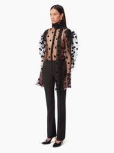 Load image into Gallery viewer, PUSSY-BOW POLKA-DOT TULLE SHIRT - NINA RICCI
