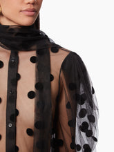 Load image into Gallery viewer, PUSSY-BOW POLKA-DOT TULLE SHIRT - NINA RICCI
