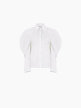 Cargar imagen en el visor de la galería, HALTER SHIRT WITH BOW DETAIL IN WHITE - Nina Ricci
