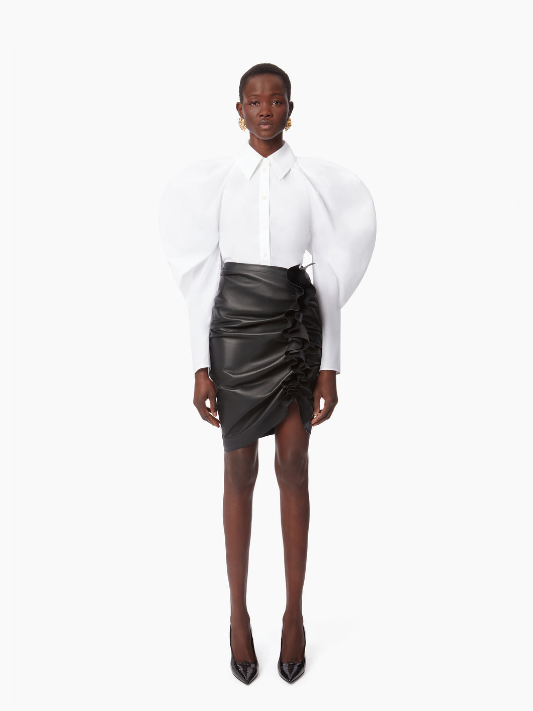 HALTER SHIRT WITH BOW DETAIL IN WHITE - Nina Ricci